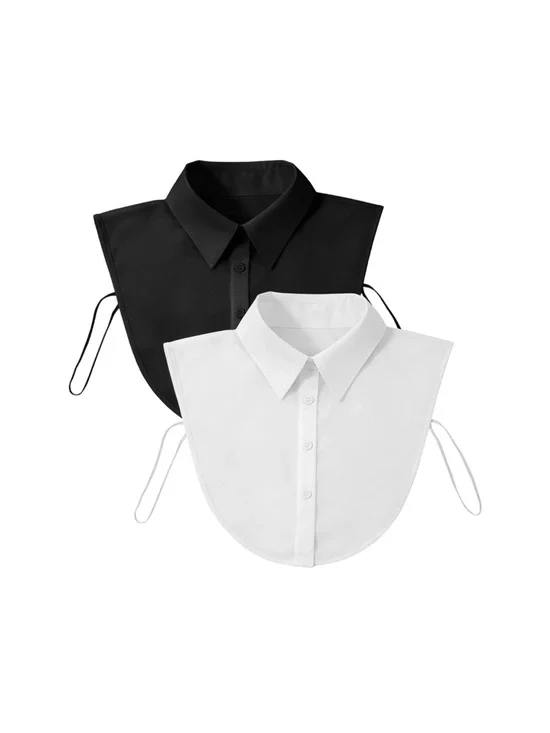 2 Pcs Detachable False Collar Dickey Shirt Blouse for Women