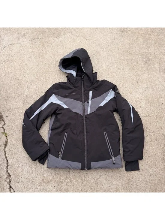 Obermeyer Kids Mach 12 Boys Ski Snow Jacket Insulated Size Large Black