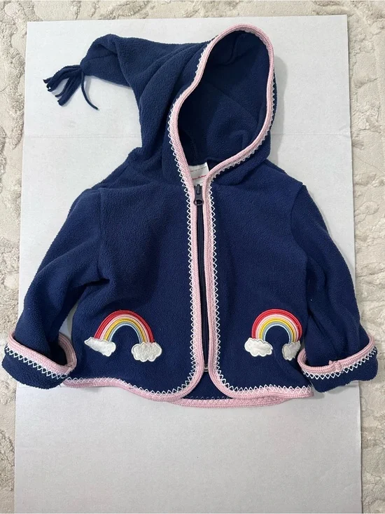 HANNA ANDERSSON Rainbow Fleece Jacket 12-18 Months