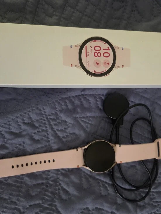 Samsung Pink Galaxy Watch with Soft Silicone Band