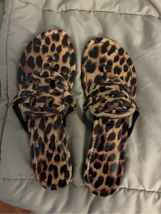Leopard Print Tory Burch miller sandals