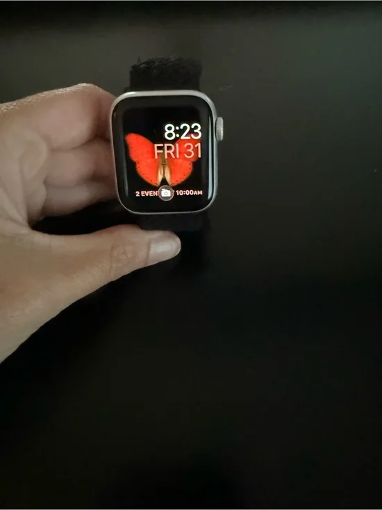Apple Watch with Black Case and Black Braided Band