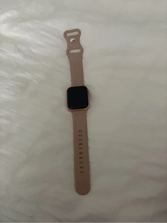 Apple Rose Gold Smartwatch with Blush Pink Silicone Band